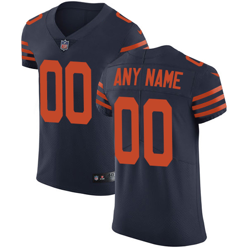 Men's Chicago Bears Navy Blue Alternate Vapor Untouchable Custom Elite NFL Stitched Jersey